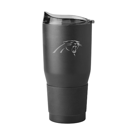 Logo Brands Carolina Panthers 30oz Etch Powder Coat Tumbler 605-S30PT-BLK-9